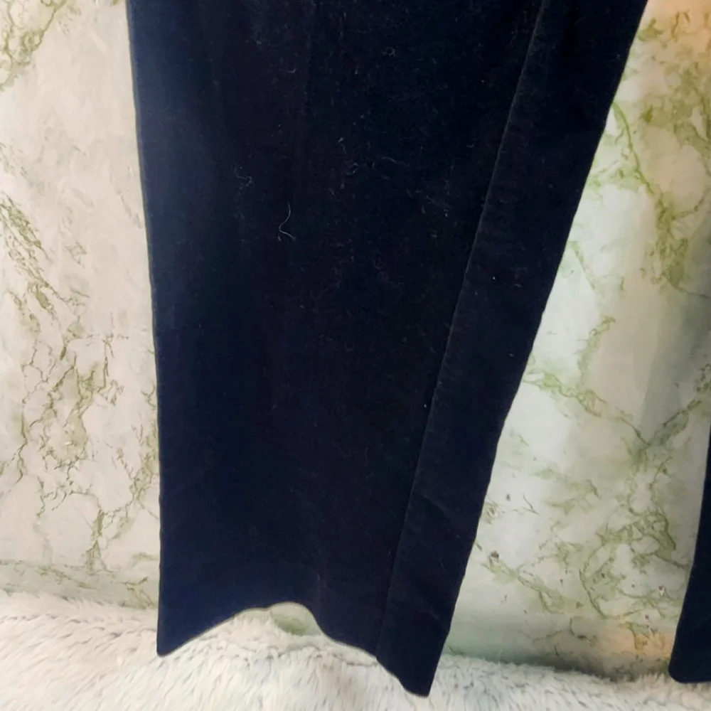 PART TWO Classic Fit Bootcut Black Velvet Pants